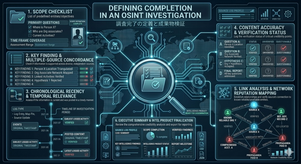 When to Stop Searching: Defining Completion in an OSINT Investigation